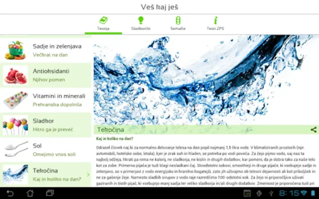 Veš kaj ješ android App screenshot 1