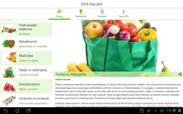 Veš kaj ješ android App screenshot 3